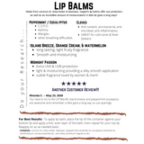 4 Pack Assorted Lip Balms